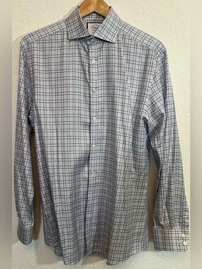 Charles Tyrwhitt Light Blue Plaid Dress Shirt - Extra Slim Fit